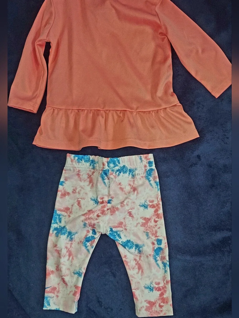 Nike 6 Month Peplum Top with Tie-Dye Leggings - Picture 2 of 4